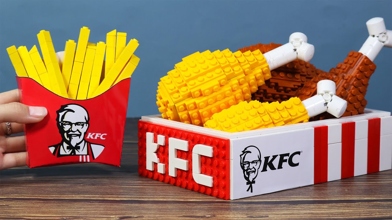 KFC Fried Chicken Recipe, but it's LEGO in Real Life?Stop Motion Cooking ASMR Satisfying