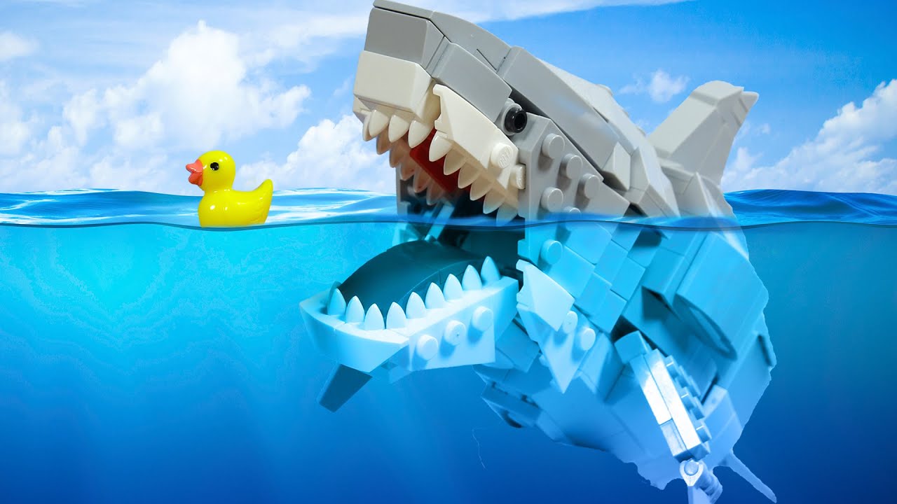 MAKING LEGO SHARK SASHIMI IRL ? ASMR Mukbang Seafood / Stop Motion Video